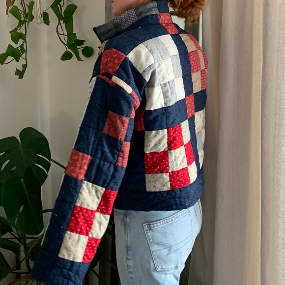 Handmade one-of-a-kind Patchwork Quilted Jacket - QUILT COAT - Picture 2 of 12